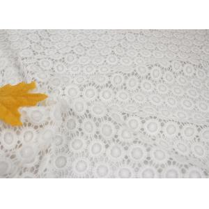 China White Chemical Water Soluble Guipure Lace Fabric By The Yard For Party Sexy Dress supplier