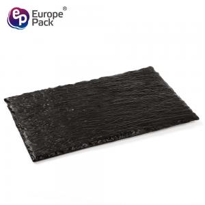 Europe Pack new arrival square black plastic slate serving tray
