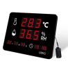 China Led Thermometer Digital Thermo Hygrometer Clock and Hygrometer Wall Clock  Digital Measuring Digital Hygrometer Thermometer Supp wholesale