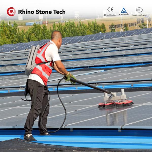 5.4m 7.5m Solar Panel Rotating Brush  Lithium Ion Battery Solar Panel Cleaning Pros
