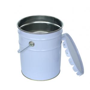 ISO 20 Litre Empty Paint Bucket 0.43mm Square Metal Bucket With Lid