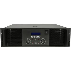 Amplificateur de puissance professionnel noir 20kOhm Impédance d'entrée et câble pour solutions sonores professionnelles