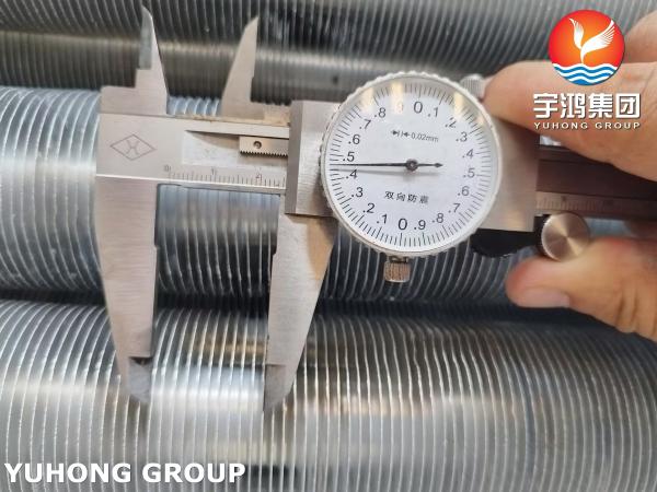 Tubo aleteado ASTM A249 TP304L tipo L con aletas AL1060 para unidades de recuperación de calor residual