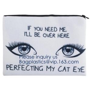 China Personalized Zipper Pouch Customized Makeup Bag Canvas Cosmetic Bag,Fashion Ladies Canvas Cosmetic Bag for Makeup PACK supplier