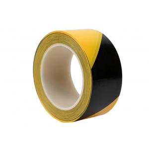 China 50mm Stripe Floor PVC Warning Tape Black Yellow Insulation Tape For Pipe Plastic supplier
