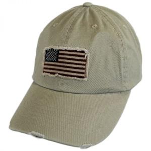 USA Flag Strapback Unisex Baseball Caps Distressed Cotton embroidery patch logo