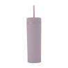 China 16oz Plastic Skinny Tumbler With Lid And Straw Bulk 4 Pack Insulated Double Wall BPA Free Matte Acrylic Reusable Party Cup wholesale