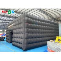 China Portable Disco Black House Cube Blow Up Nightclub Tent With Lighting Inflatable Party Tent on sale