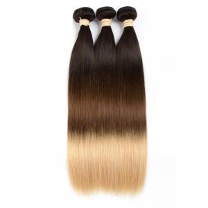 3 Tone Ombre Brazilian Hair Weave , Silky Straight Ombre Real Hair Extensions