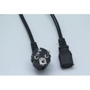 Customize Length And Size EU Power Cable / EU Plug Cable With Power Connector