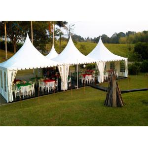 China 6m * 6m White Garden Pagoda Tents With Economical Wooden Flooring supplier