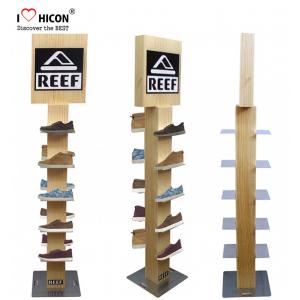 Professional Shoes Display Fixture Modern Wooden Shoe Display