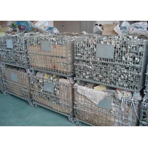 China Galvanized Wire Mesh Pallet Cage Foldable Stackable Collapsible Pallet Cages supplier