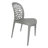 Gray Italian Modern Plastic Chairs , Lightweight Polypropylene Chairs