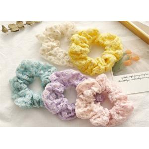 Thick daisy floral fabric art hollowed out scrunchies large hair headdress Japanese Korean girls lady accessories