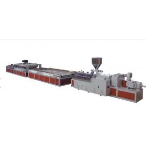 China PVC+Powder Plastic Profile Production Line With Twin Screw Extruder, Wood Plastic Composite Extrusion Line supplier