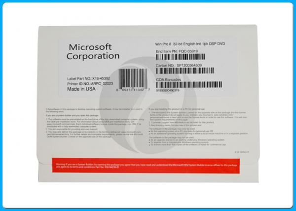 Microsoft Windows internacional inglés 8,1 ventanas 8 del Pro Pack 64 paquetes