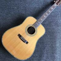 China Custom Top Quality Solid Spruce Top Rosewood Back & Sides Acoustic Cutaway Guitar on sale