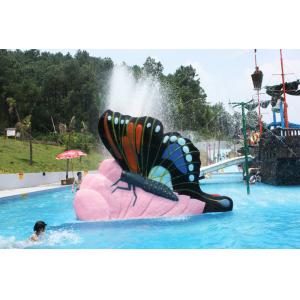 China Multicolored Swimming Pool Water Slides , Kids Butterfly Outdoor Water Slides Games for Water Park wholesale