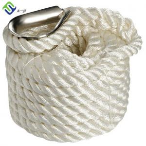 China 32mm 3 Strand Nylon Rope Twisted Marine Three Strand Dock Lines supplier