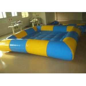 China Rectangular Yellow / Blue Inflatable Above Ground Pools , Inflatable Family Pool For Backyard supplier