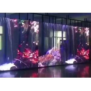 Dynamic Scanning Clear Glass Led Display Ceiling Mounted