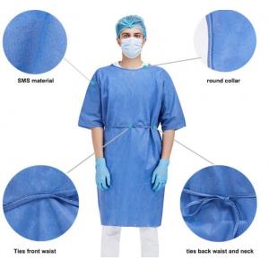 18gsm Dustproof SMS Disposable Patient Gowns Disposable Medical Scrubs