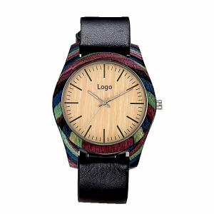 China Promotional Fashion Wooden Chronograph Watches With Good Zebra Wood supplier