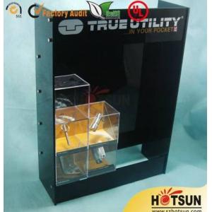 China Black Acrylic Wood Display Cabinets For Presenting Cosmetic / Cigarette supplier