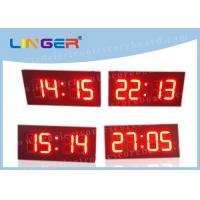 China 4 Digits Industrial Digital Clock , Wall Mounted Digital Clock With Hanging Brackets on sale