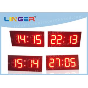 4 Digits Industrial Digital Clock , Wall Mounted Digital Clock With Hanging Brackets