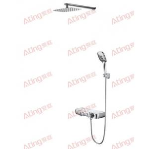 China in wall #304 stainless steel thermostatic shower sets with hand shower top shower water outlet  AT-HJ003 supplier