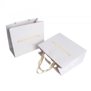 Small Recycled Shopping Bags Gift Paper Bags With Business Name For Jewelry Packaging