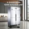 China Refrigerador de cocina vertical de doble temperatura con 4 puertas Refrigerador de clima fresco Refrigerador profundo con función de visualización wholesale