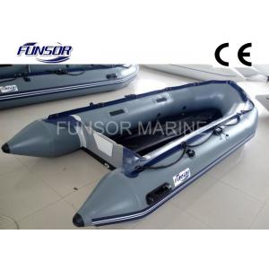 China PVC Coated Fabric Aluminum Floor Foldable Inflatable Boat / Dinghy supplier