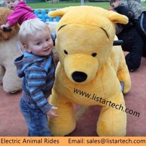 China Motorized Plush Kids Ride On Toy, Coin Operated Electric Animal Scooter for Adult supplier