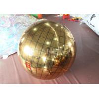 China Gold Disco Mirror Ball Advertising Inflatable Mirror Balloon Reflective Inflatable Disco Sphere For Party on sale