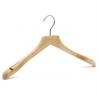 Customized LOGO Luxury Natural clothes Wooden Hanger with notch