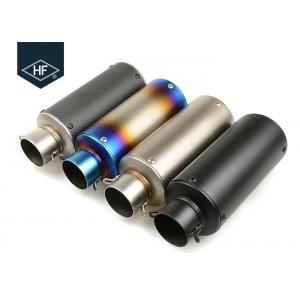 China Motocross universal motorcycle muffler 51 - 61mm Carbon Fiber Exhaust Pipes wholesale