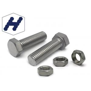 Length 100mm Threaded Stud Bolt Chrome Surface Stainless Steel Hex Bolts