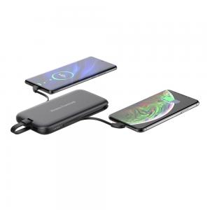 USB QC3.0 10000mAh Qi Wireless Power Bank Charger