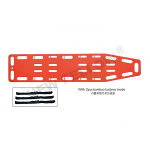 China Portable Long Orange Spine Board Stretcher / Backboard With Hand Holes supplier