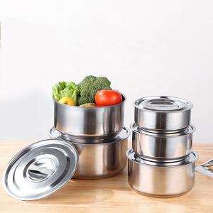 New Kitchen Products 10 Pcs Cooking Metal Stock Pot Stainless Steel Spice Soup Pot Cooking Pot Set For Kitchen