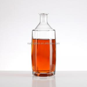 China 350ml 500ml Shaped Bottle for Whiskey Gin Liquor Hot Stamping Surface Coated Treatment supplier