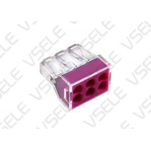 Six Port Push Fit Terminal Block Connector For Junction Box 3 Pin Conductor