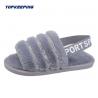 China 1D0005 Outdoor Winter Lady Fluffy Fur Sliders Slipper wholesale