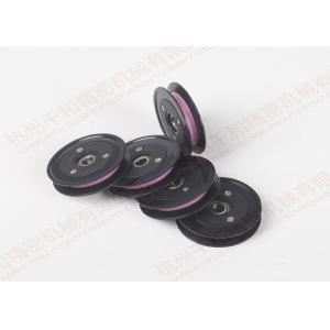 Pink color Roller plastic cable pulley with high speed  bearing , 95% AL2O3 materials