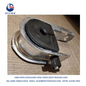 China Customizable FTTH Suspension Clamp For Fiber Cable Hot Dip Galvanized Steel supplier