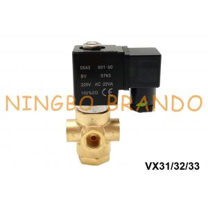 China ASCO Type 3 Way Brass Solenoid Valve For Water Air 1/8'' 1/4'' 24V 220V supplier