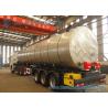 China 50000L 3 Axle Stainless Steel Asphalt Tanker Trailer Flatbed Semi Trailer wholesale